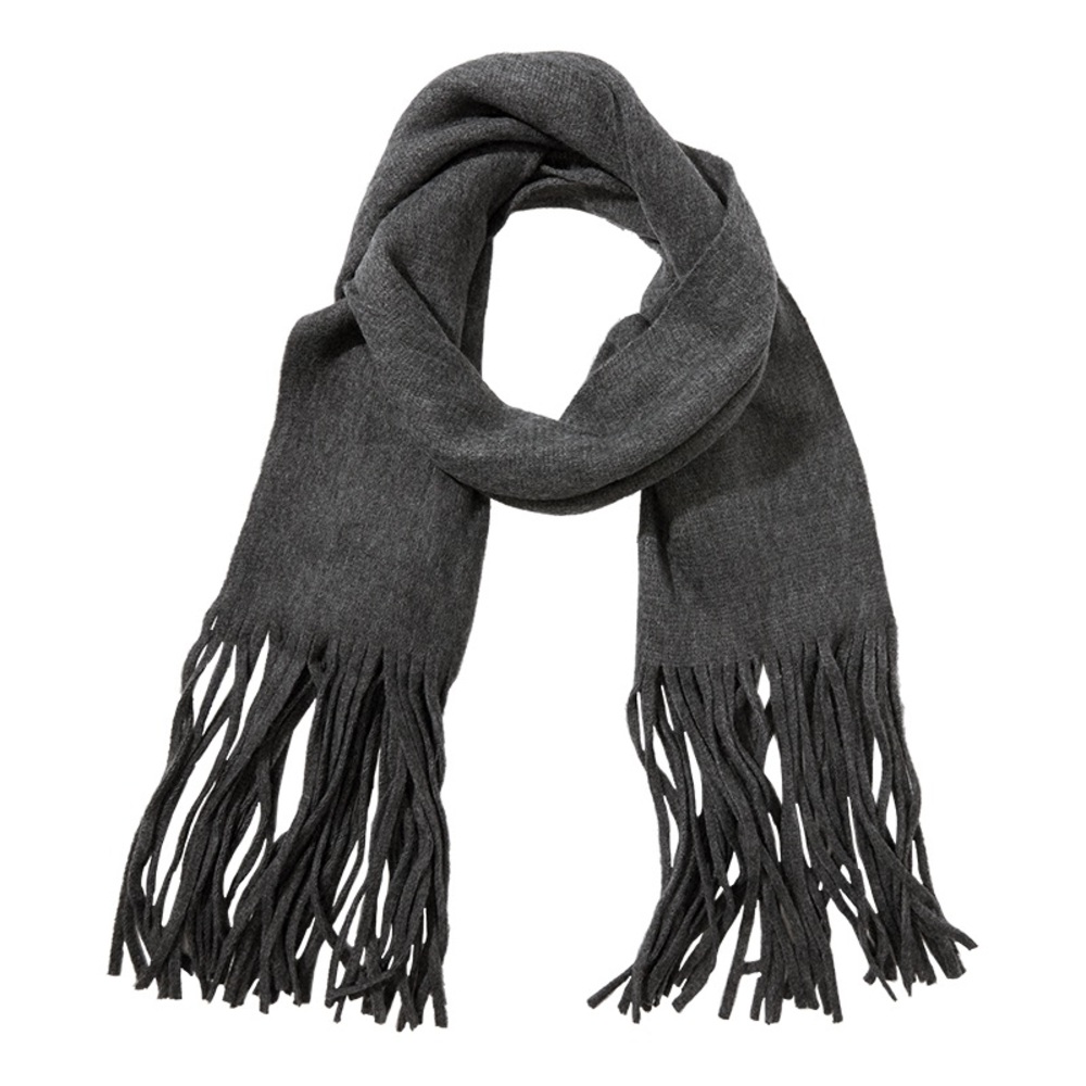 Lucky Brand fringe scarf charcoal